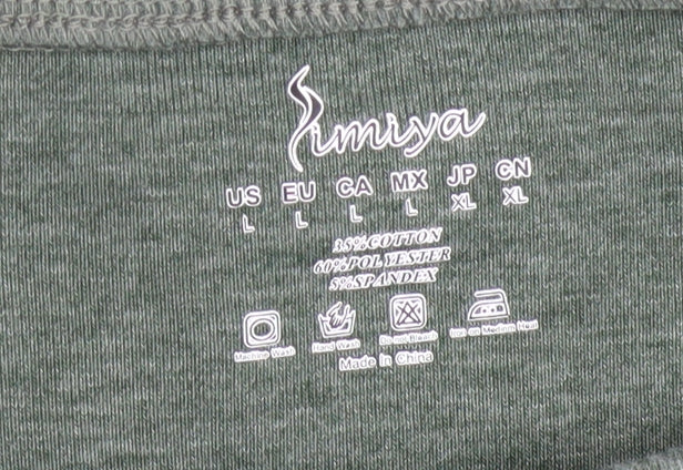 Limisya Women’s Green Long Sleeve Knot Front T-Shirt Size L - Image 4