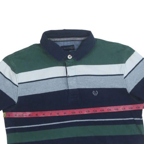 Lincoln Men's Multicoloured Striped Collared Sweatshirt Size S - Image 2
