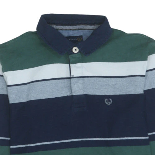 Lincoln Men's Multicoloured Striped Collared Sweatshirt Size S - Image 8