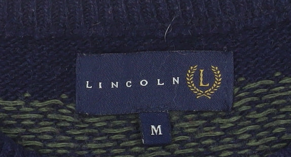 Lincoln Men's Multicoloured Wool Blend Striped Pullover Jumper Size M - Image 4