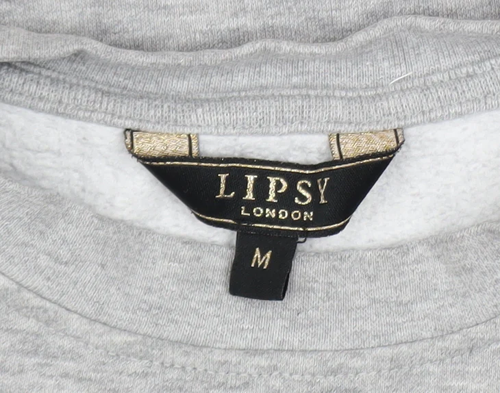 Lipsy London Womens Grey California Los Angeles Cotton Blend Sweatshirt M - Image 4