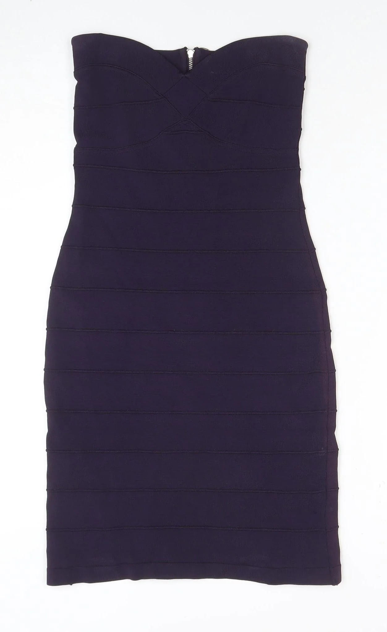 Lipsy London Women's Purple Size 8 Strapless Bodycon Dress