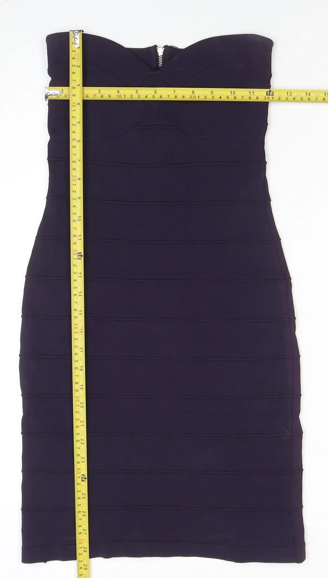 Lipsy London Women's Purple Size 8 Strapless Bodycon Dress - Image 2