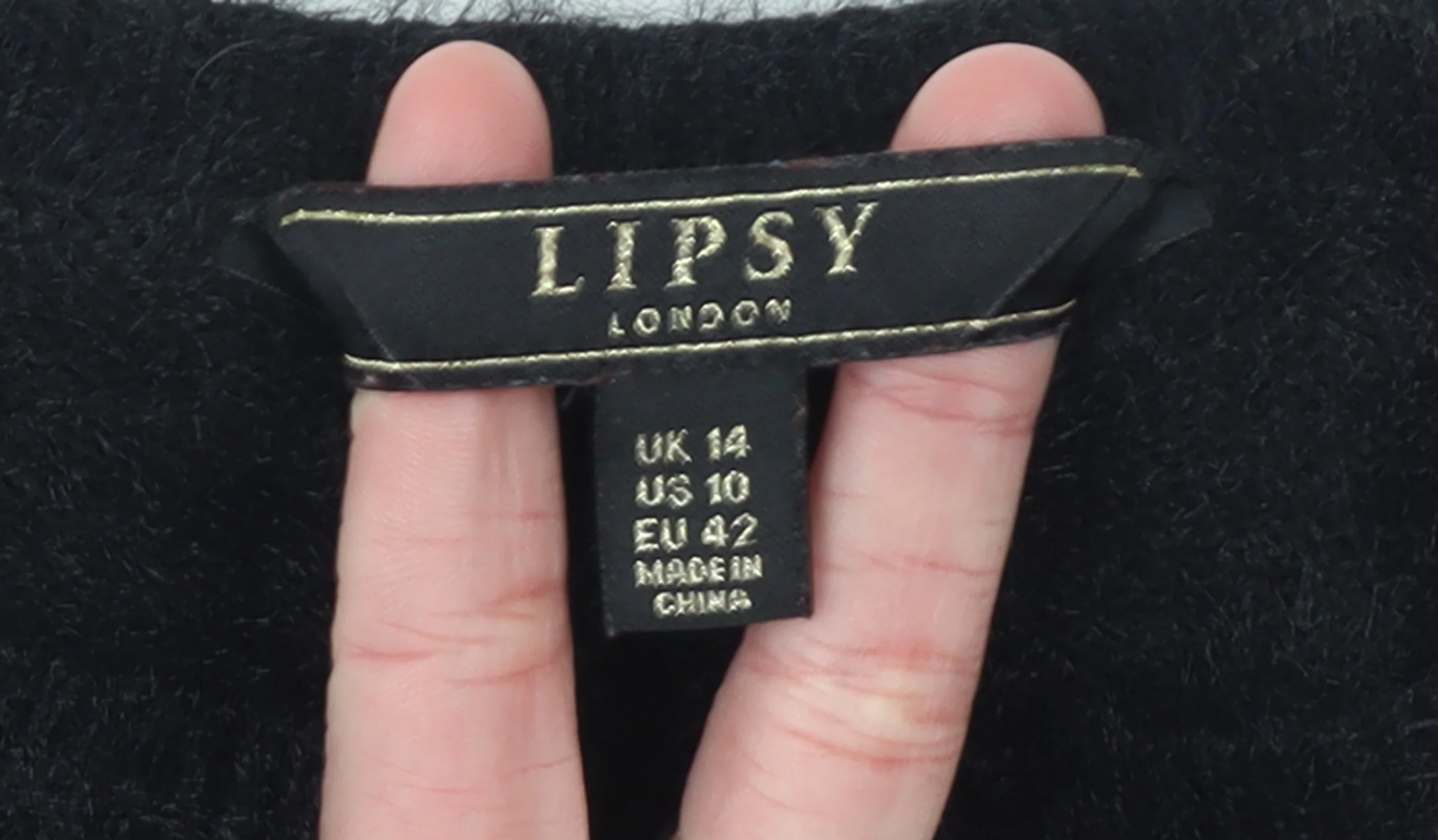 Lipsy Women Black Christmas Candy Kisses Jumper Size 14 - Image 4