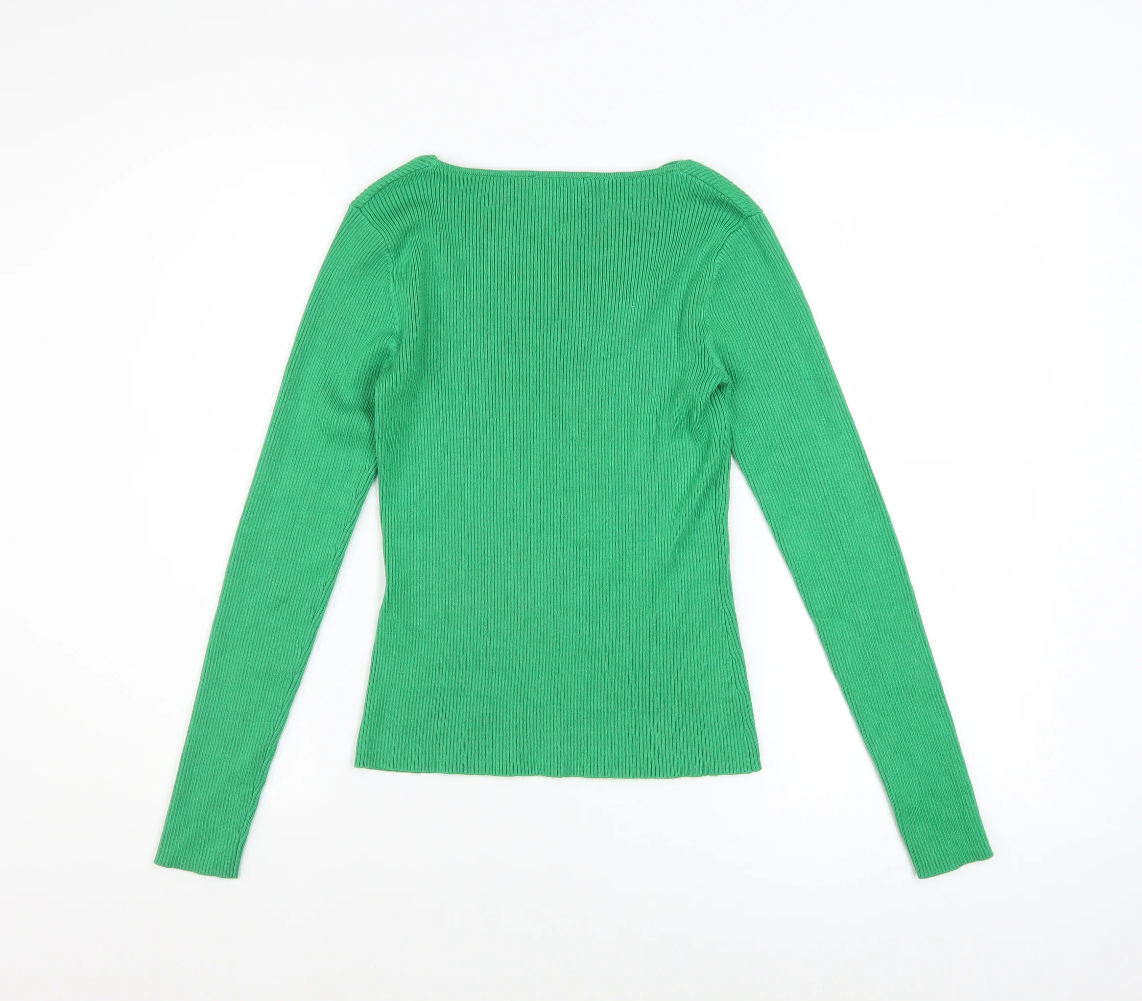 Lipsy Women's Green Slim Fit Long Sleeve Ribbed Pullover Jumper Size 8 - Image 3