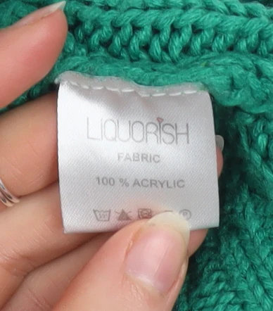 Liquorish Women’s Green Roll Neck Chunky Knit Jumper Size 12 - Image 5