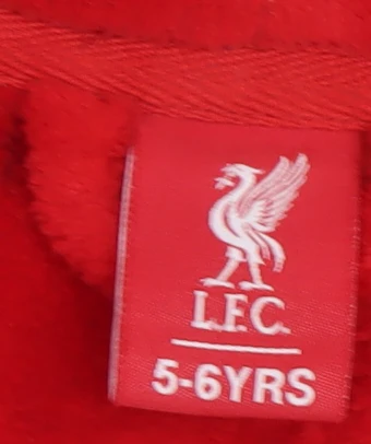 Liverpool FC Boys Red Fleece Hooded Robe 5-6 Years Winter Nightwear - Image 4