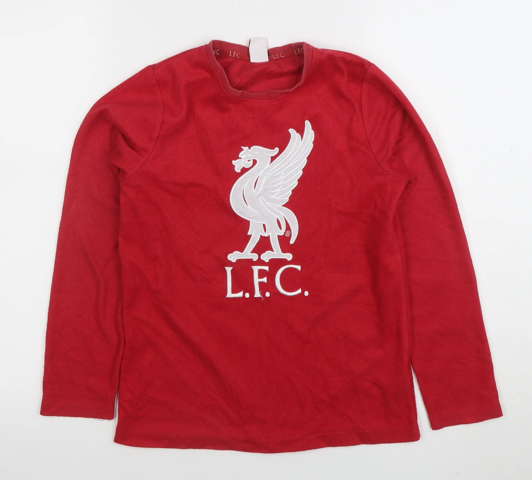 Liverpool FC Boys Red Fleece Pullover Sweatshirt Age 10-11 Years LFC Logo