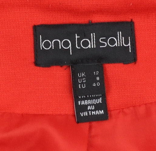 Long Tall Sally Women's Red Size 12 Tall Single-Breasted Blazer - Image 4
