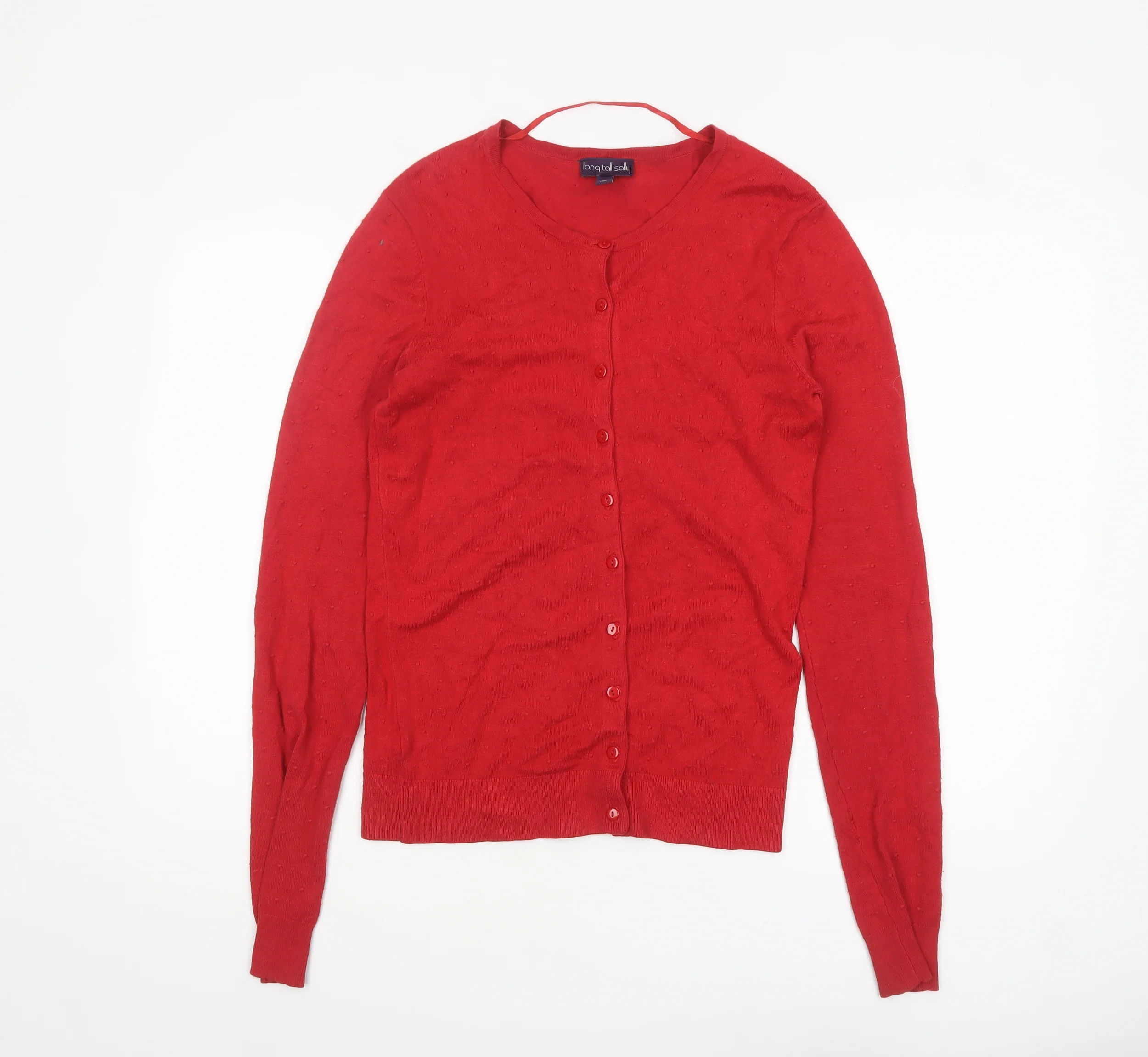 Long Tall Sally Women's Red XS Cardigan Knit Jumper