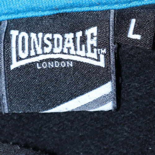 Lonsdale Men's Black Pullover Hoodie Size L Fleece Sportswear - Image 5