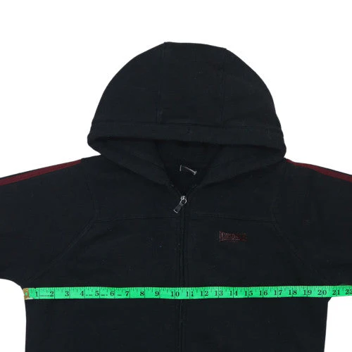 Lonsdale Women Black Full Zip Hoodie Size 14 with Red Stripe Detail - Image 3
