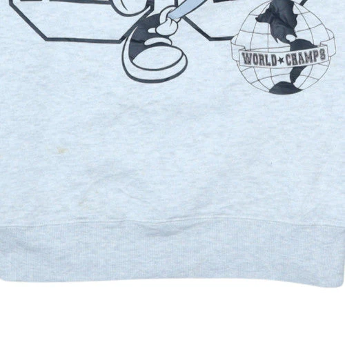 Looney Tunes Mens Grey Sweatshirt L Bugs Bunny Basketball Print - Image 8