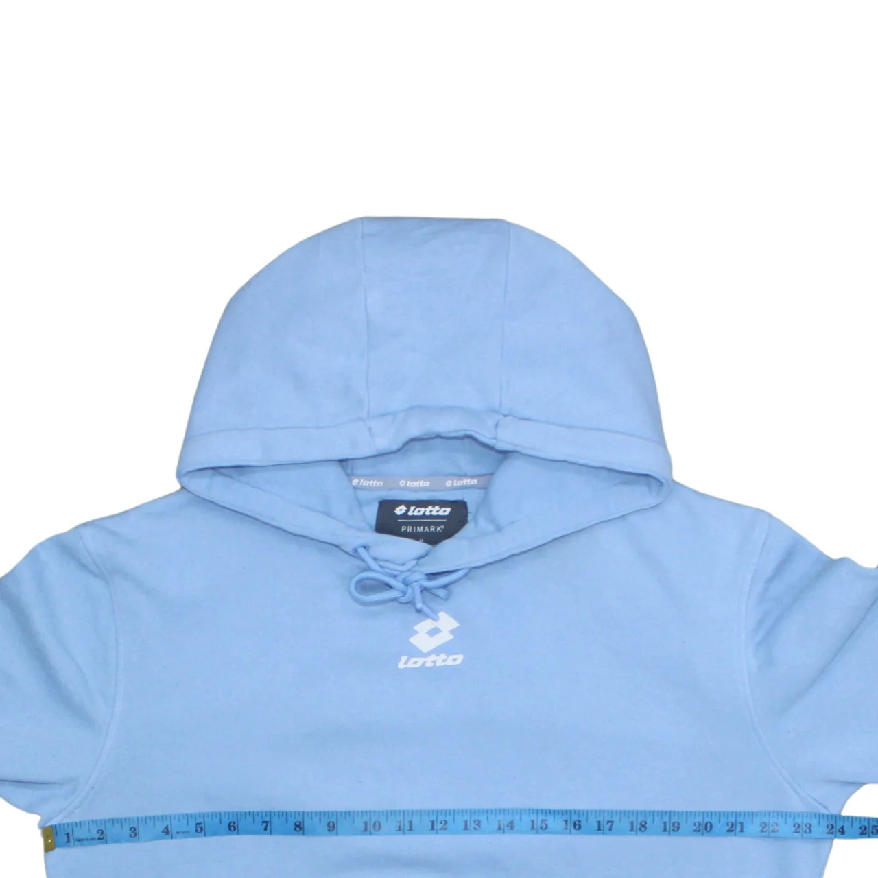 Lotto Men's Blue Pullover Hoodie Medium Sports Graphic Cotton - Image 3