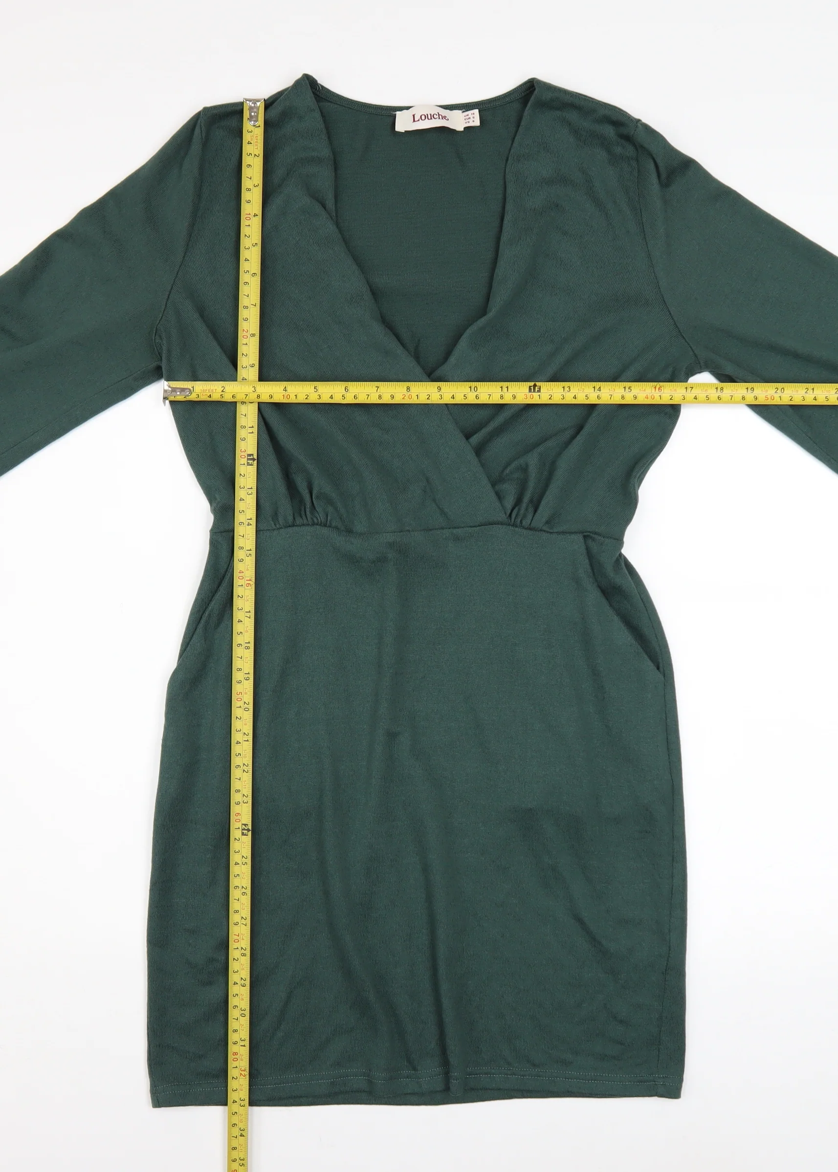 Louche Women’s Green Long Sleeve Wrap Dress UK 10 - Image 2