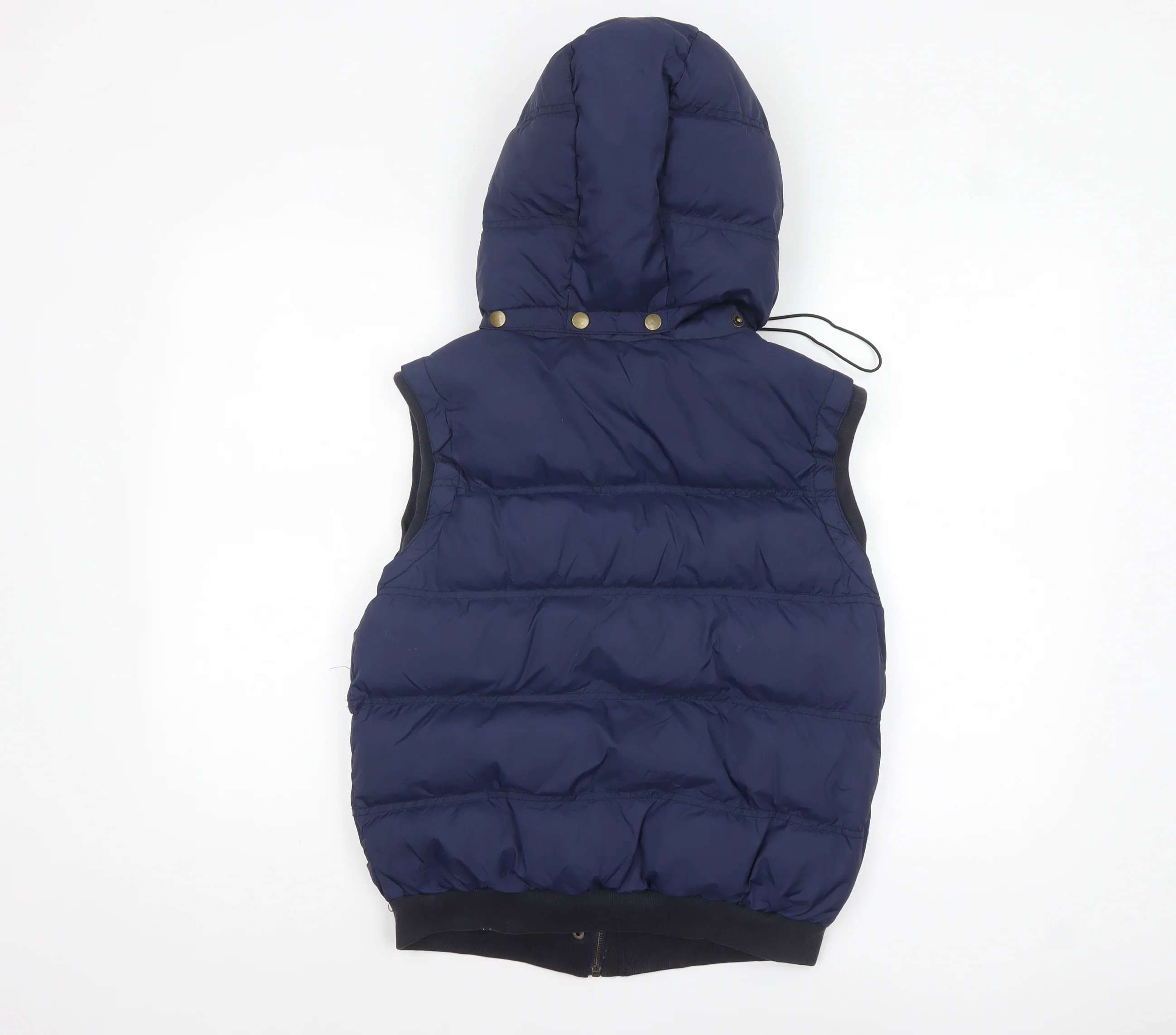 Louche Women's Blue Hooded Puffer Waistcoat Size 10 - Image 3
