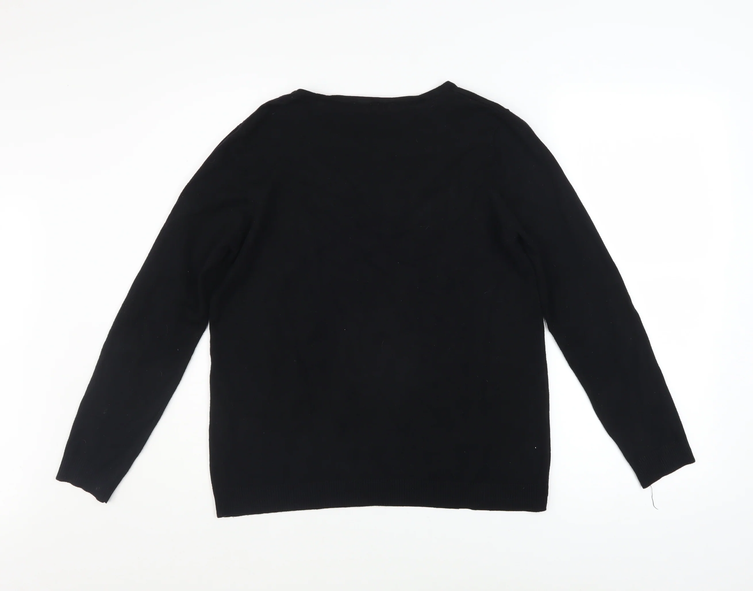 Love Knitwear Women's Black Embellished Star Jumper Size 14 - Image 3