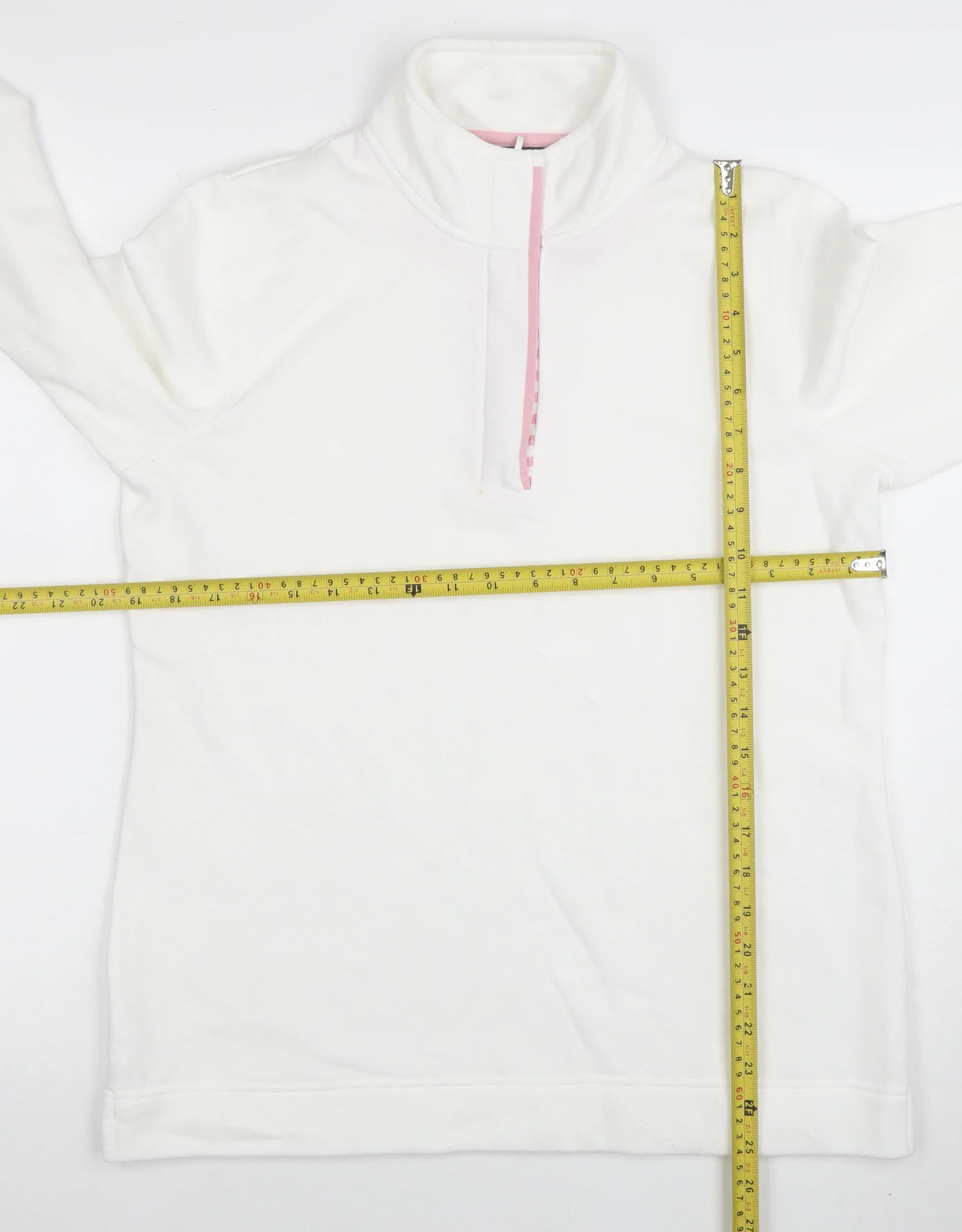 Love Leisure Women's White Size 10 Half Zip Fleece Sweatshirt - Image 2