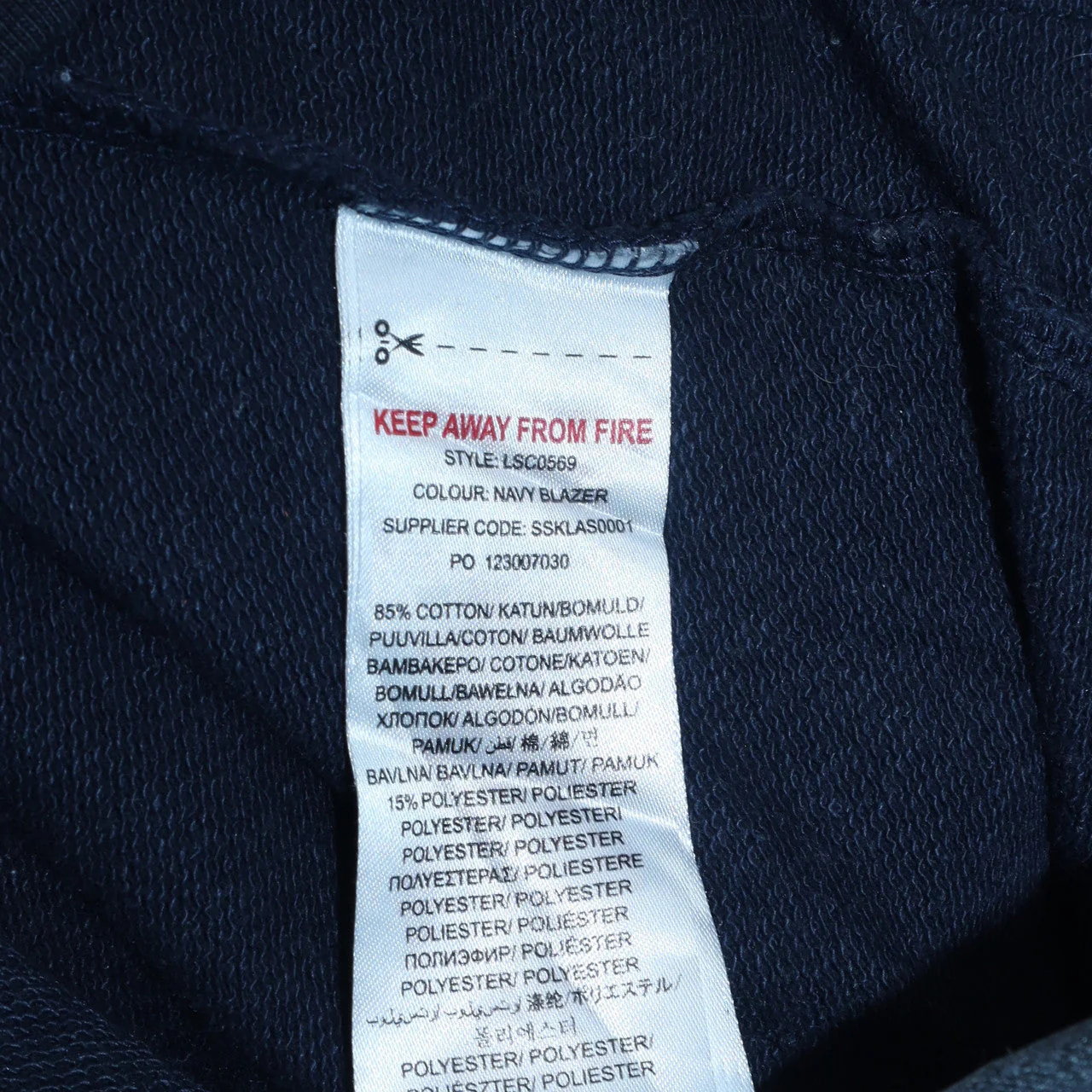 Lyle & Scott Boys Blue Full Zip Hoodie 12-13 Years Cotton Blend - Image 8