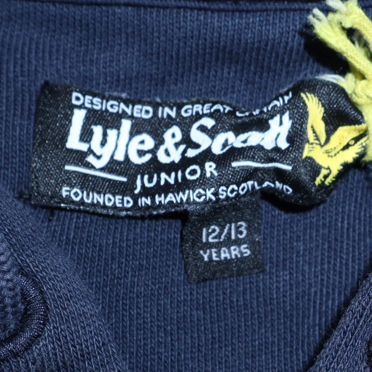 Lyle & Scott Boys Blue Pullover Hoodie 12-13 Years Cotton Logo Sweatshirt - Image 5