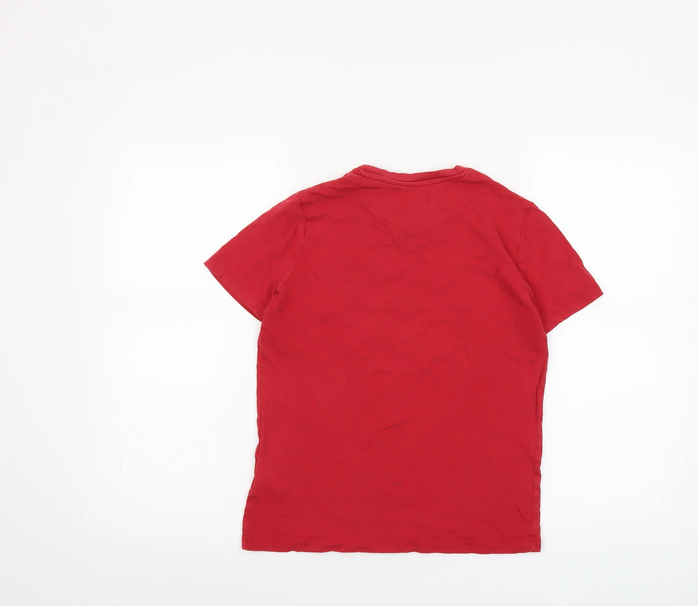 Lyle & Scott Boys Red Logo T-Shirt 9-10 Years Short Sleeve Cotton Top - Image 3