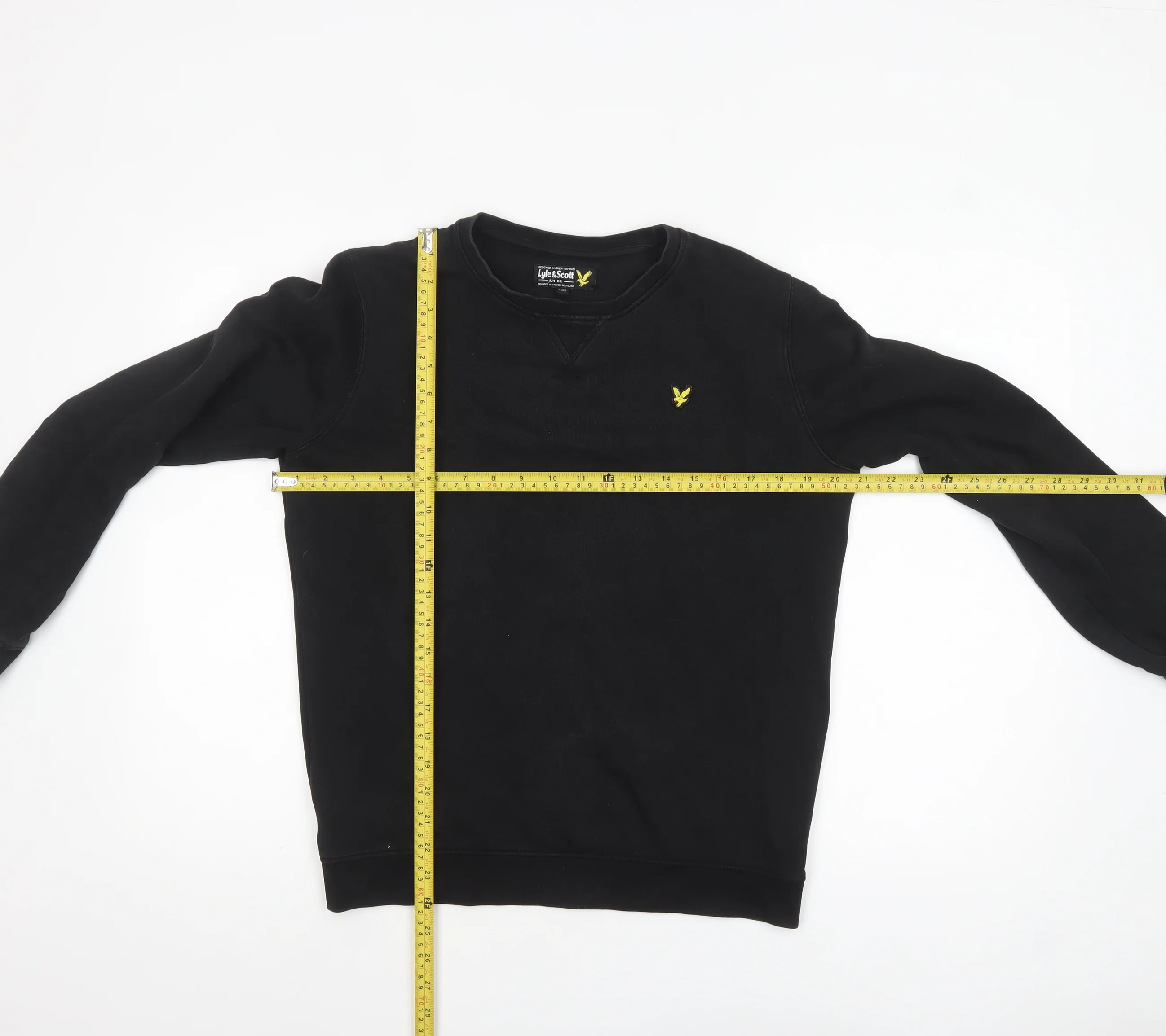 Lyle & Scott Junior Boys Black Crew Neck Pullover Sweatshirt 14-15 Years - Image 2