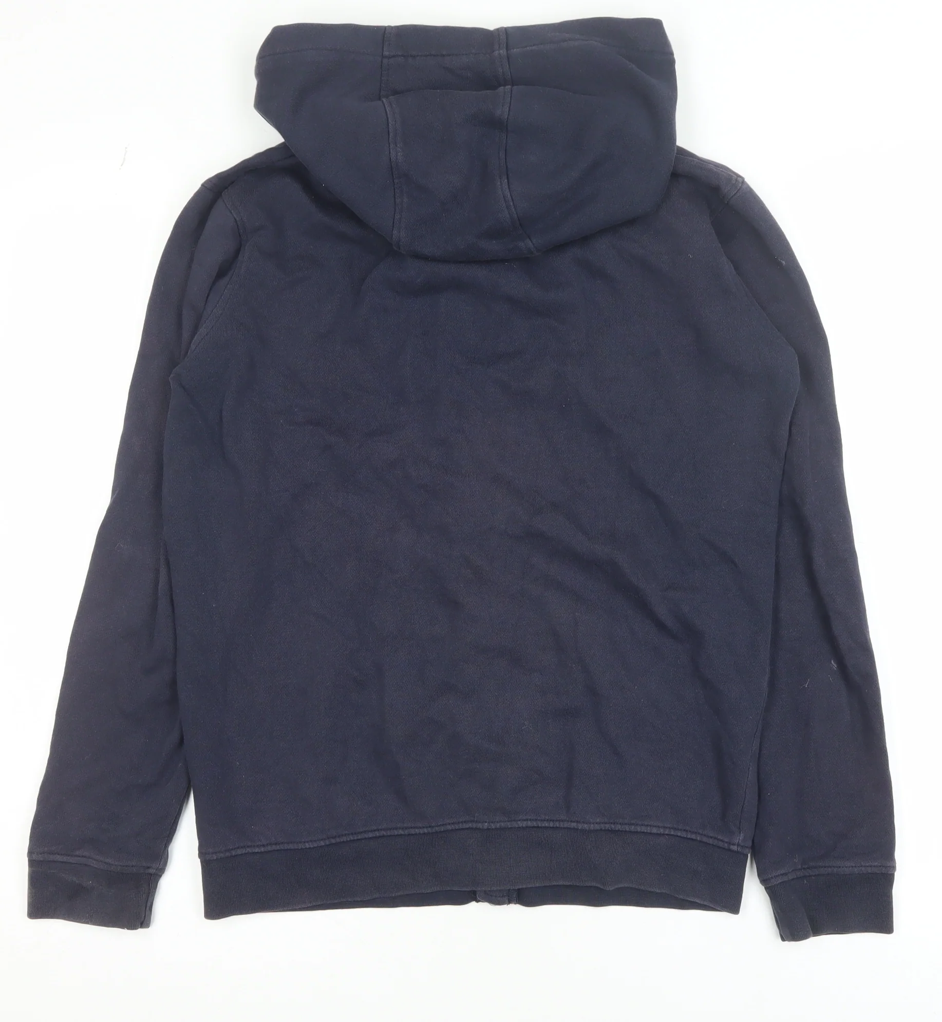 Lyle & Scott Junior Boys Navy Blue Full Zip Hoodie 14-15 Years Cotton Blend - Image 3