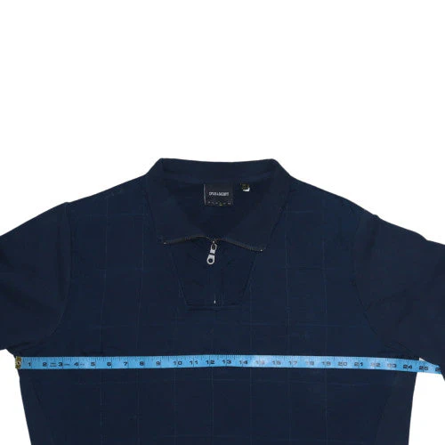 Lyle & Scott Men's Blue 1/2 Zip Collared Sweatshirt Size L - Image 2
