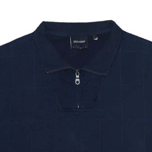 Lyle & Scott Men's Blue 1/2 Zip Collared Sweatshirt Size L - Image 8