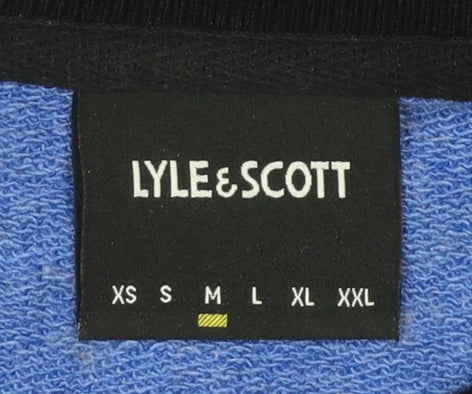 Lyle & Scott Mens Blue Crew Neck Sweatshirt Size L Cotton Blend - Image 4