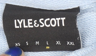 Lyle & Scott Men's Blue Pullover Hoodie Size M Regular Fit - Image 4