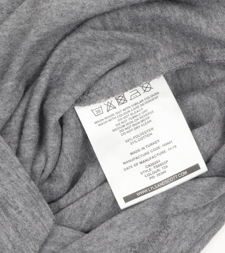Lyle & Scott Men's Grey XS Crew Neck Cotton Blend T-Shirt - Image 4