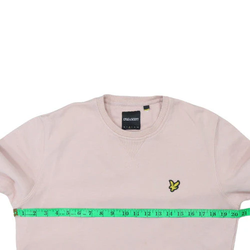 Lyle & Scott Men's Pink Cotton Crew Neck Pullover Sweatshirt L - Image 3