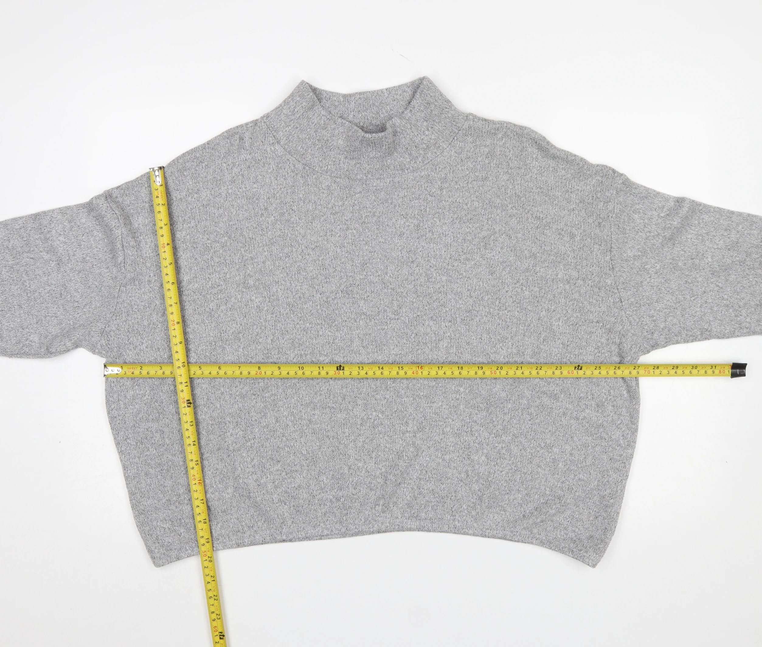 M&Co Petite Grey Mock Neck Knit Jumper Women’s Size 18 - Image 2