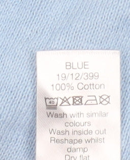 M&Co Women Blue Star Knit Cotton Pullover Sweater UK 16 Petite - Image 4