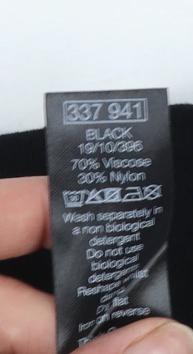 M&Co Women’s Black Crew Neck Button Sleeve Jumper Size 14 - Image 5