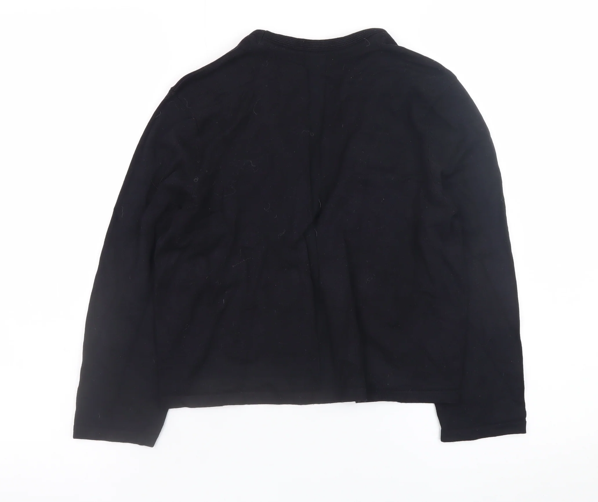 M&Co Women’s Black Size 12 Open Front Long Sleeve Cardigan - Image 3