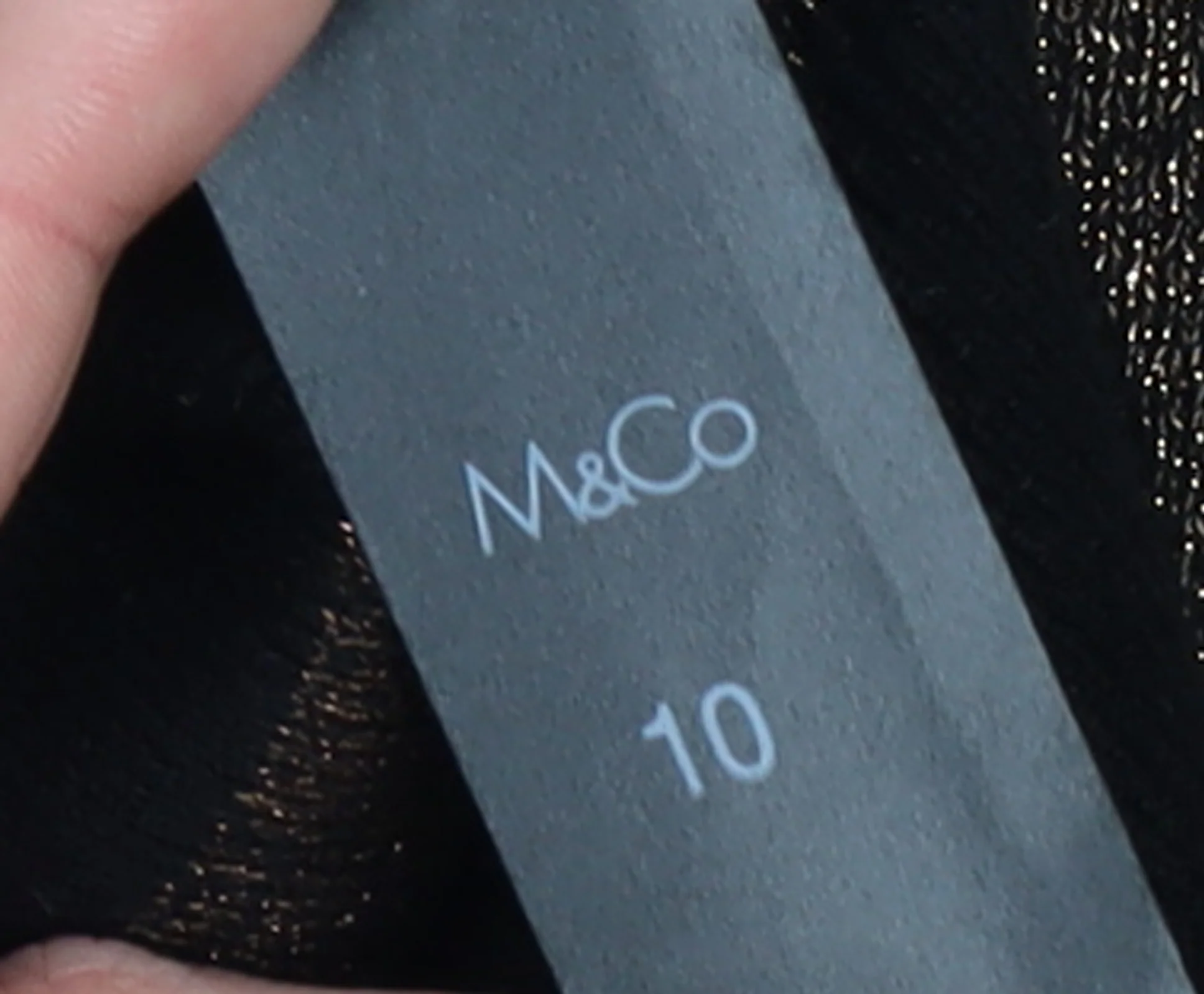 M&Co Women’s Bronze Black Striped Knit Bodycon Dress Size 10 - Image 4