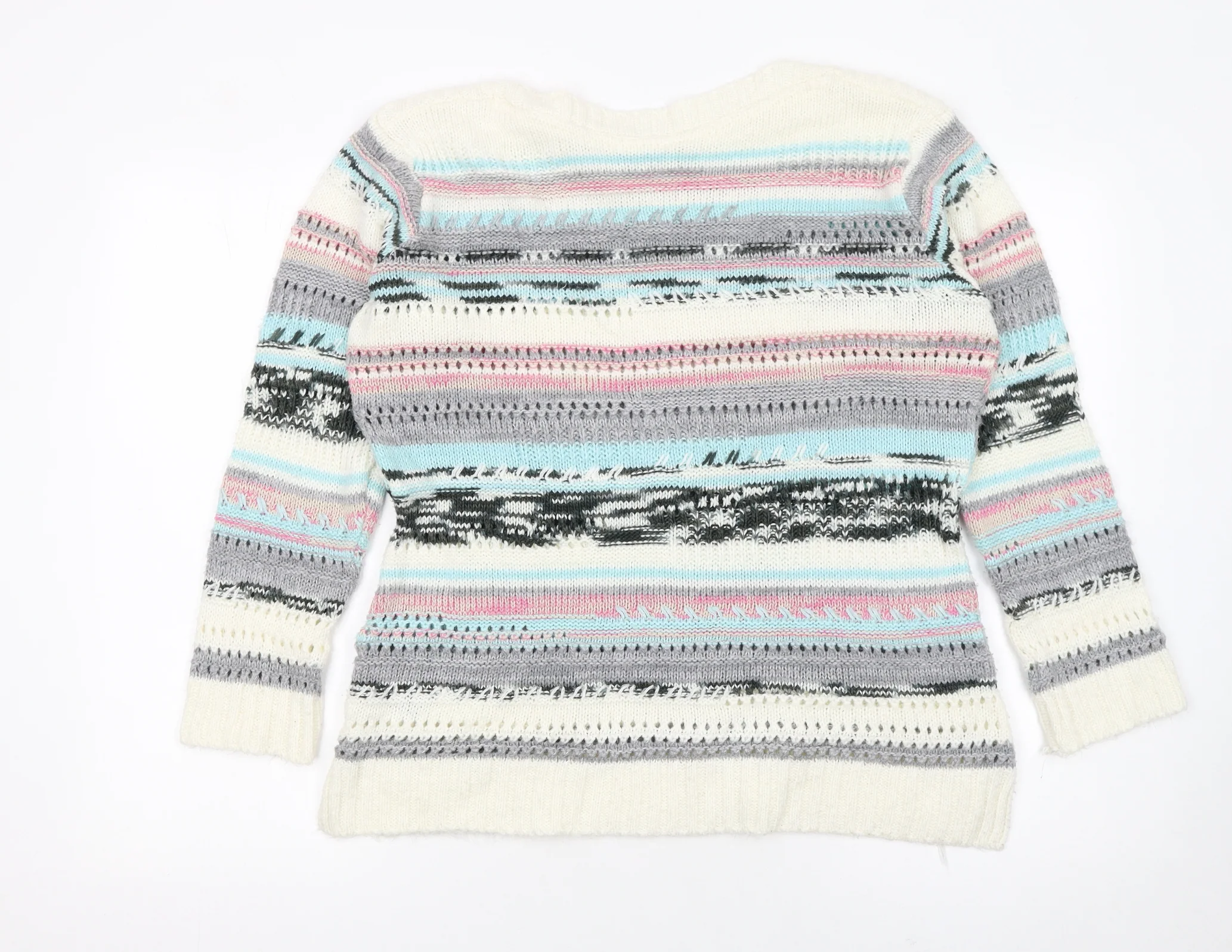 M&Co Women’s Multicoloured Knit Pullover Jumper Size 14 - Image 3