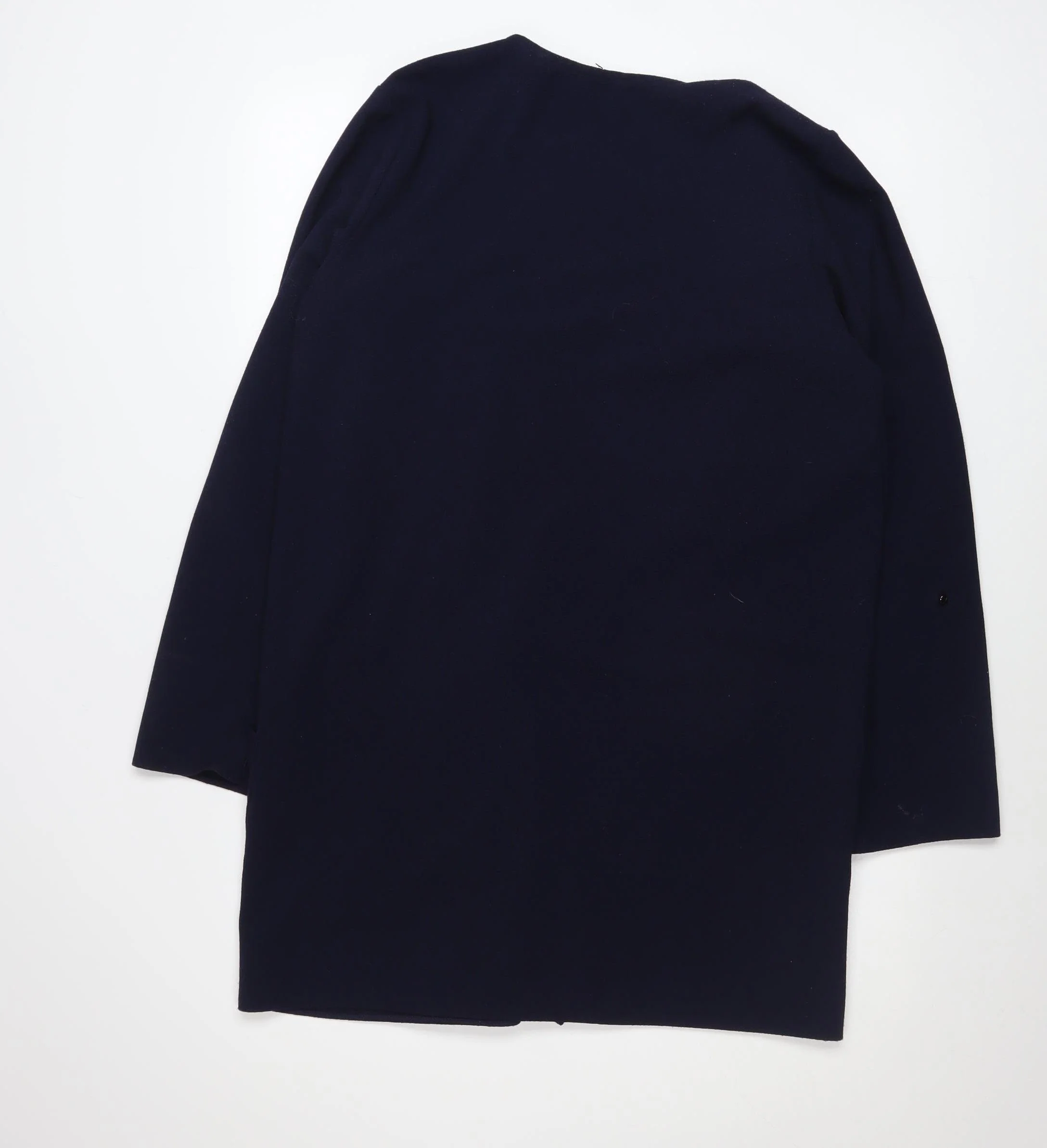M&Co Women's Blue Size 14 Mid-Length Open Polyester Coatigan - Image 3