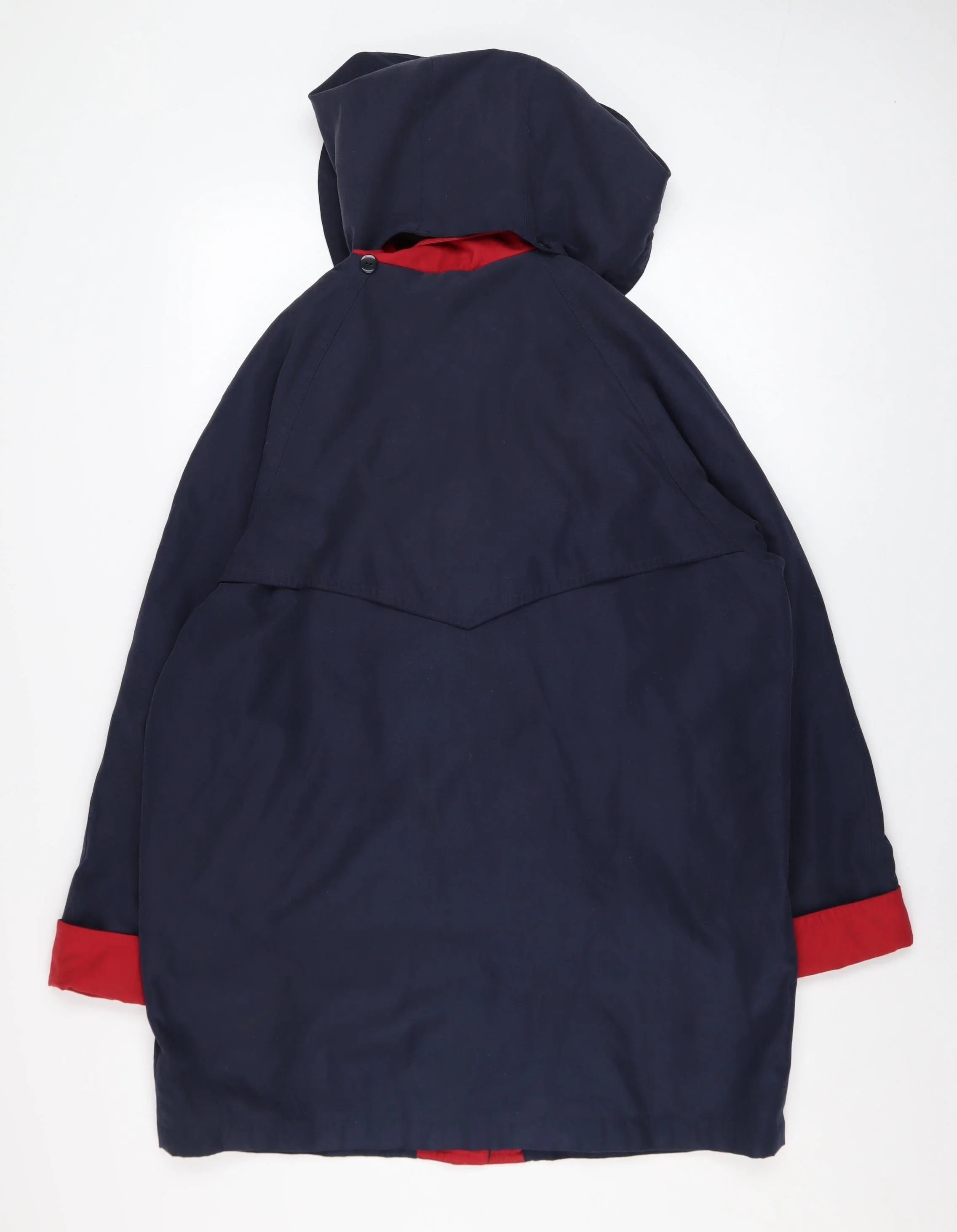 Mackays Women's Blue Hooded Mid-Length Rain Coat Size S - Image 3