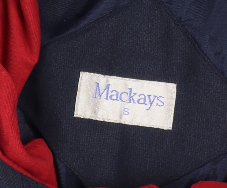 Mackays Women's Blue Hooded Mid-Length Rain Coat Size S - Image 4
