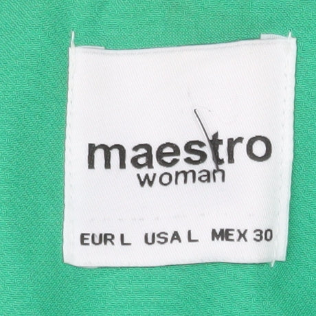 Maestro Woman Green Shawl Lapel Blazer Size 14 Regular Fit - Image 5
