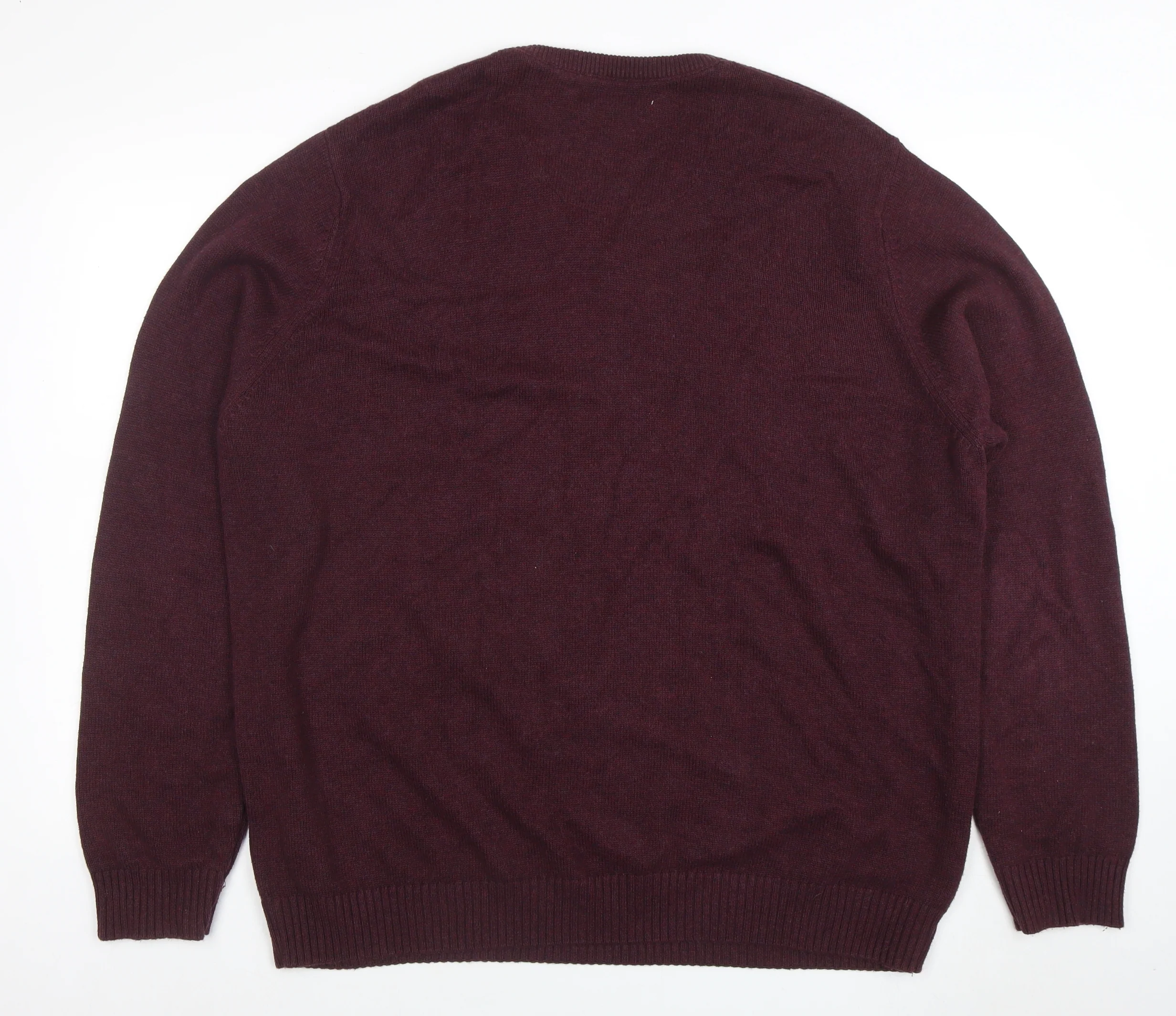 Maine New England Men's Brown 2XL V-Neck Cotton Wool Jumper - Image 3
