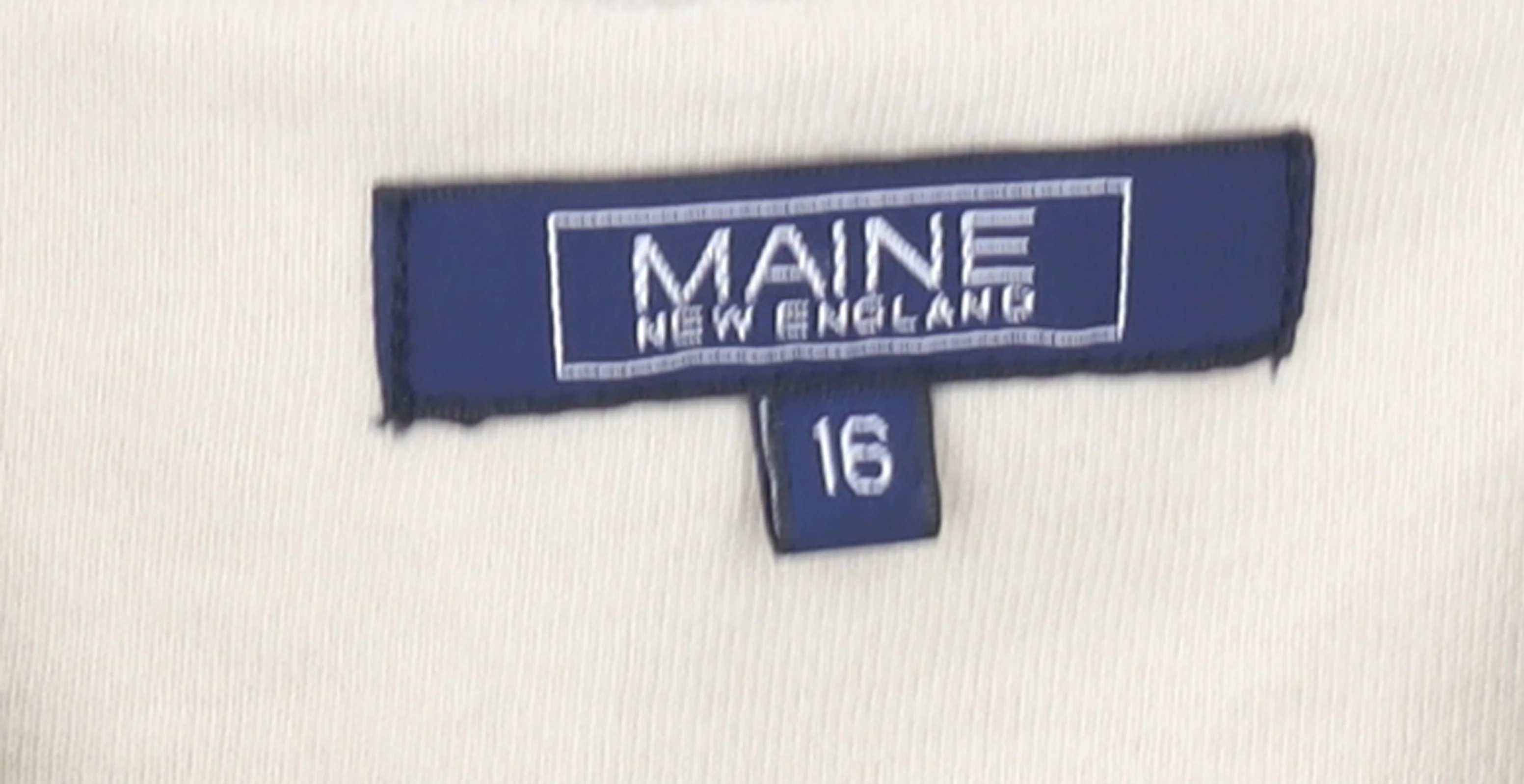 Maine New England Women Beige Full Zip Sweatshirt Size 16 Cotton Blend - Image 4