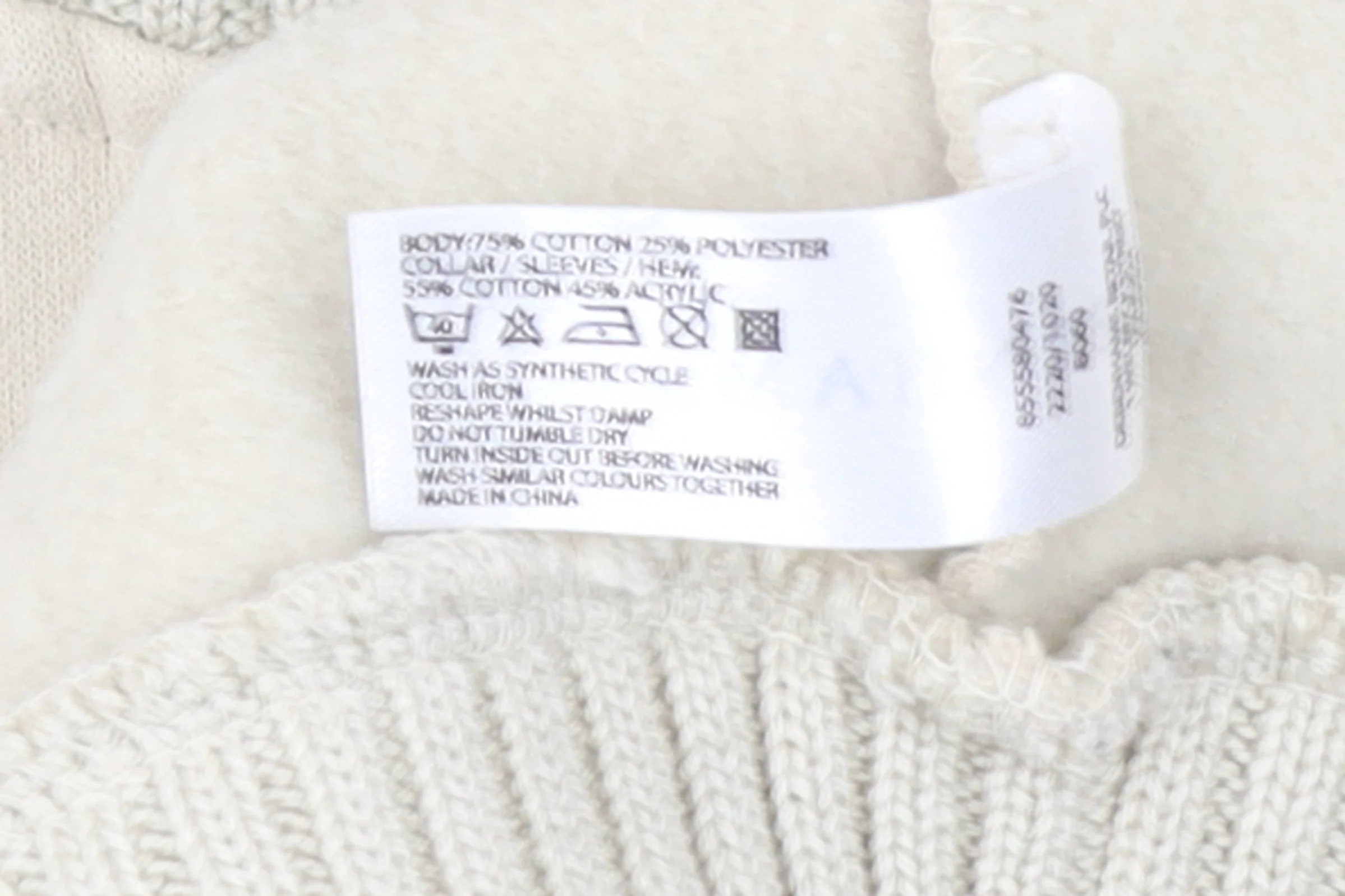 Maine New England Women Beige Full Zip Sweatshirt Size 16 Cotton Blend - Image 5