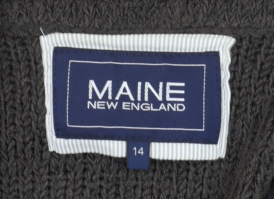 Maine New England Women Brown Size 14 Sleeveless Knit Cardigan - Image 4
