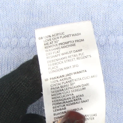 Maine New England Women's Blue Crew Neck Acrylic Jumper Size 10 - Image 5