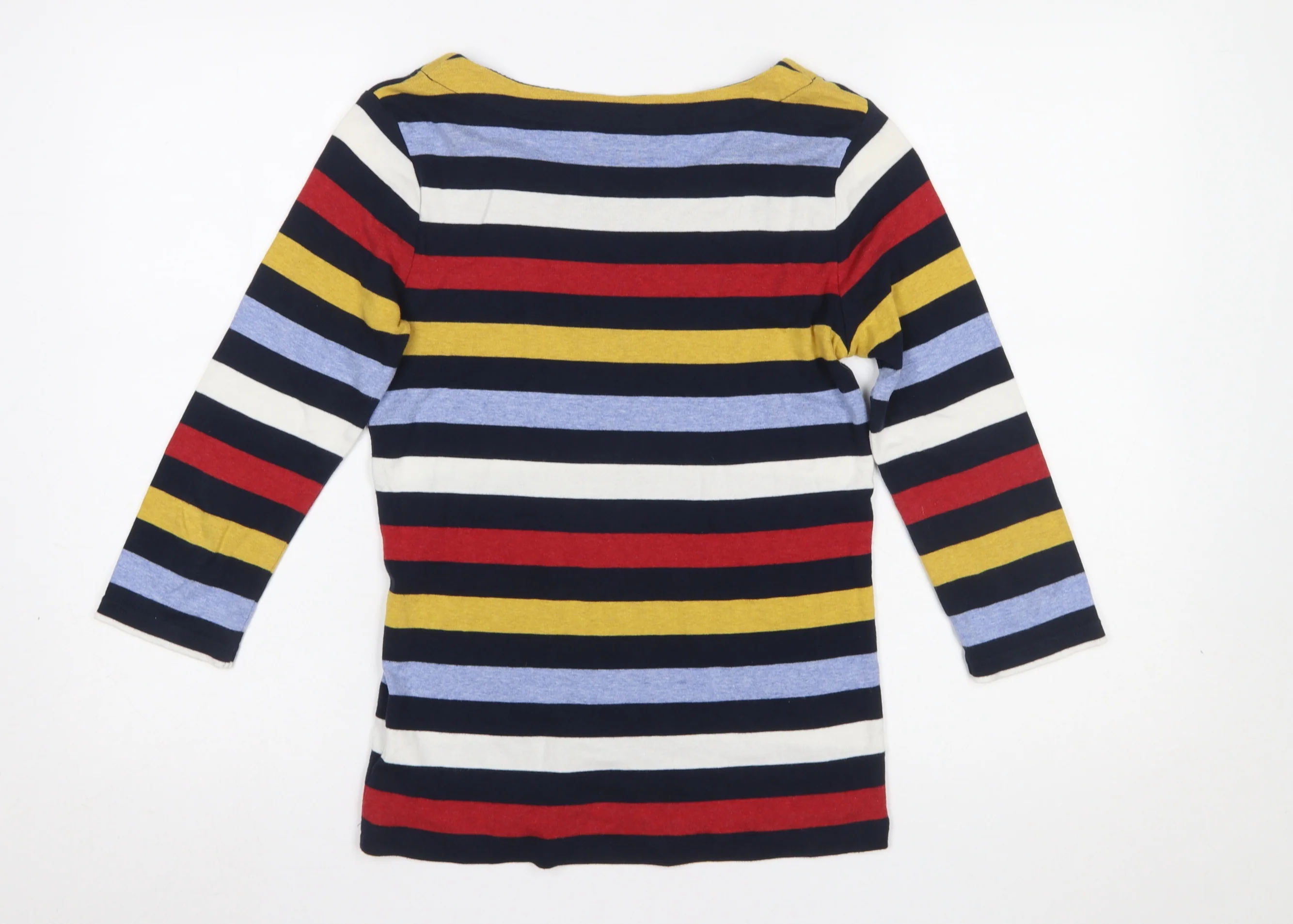 Maine New England Women's Multicoloured Striped 3/4 Sleeve Jersey T-Shirt Size 10 - Image 3