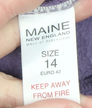 Maine New England Women's Purple Fleece Jacket Size 14 - Image 4